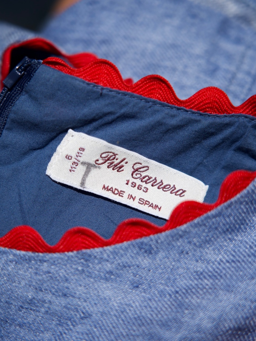 Pili Carrera 100% Linen Heather Blue Sleeveless Mini Dress Made In Spain Kids 6 - Picture 12 of 15